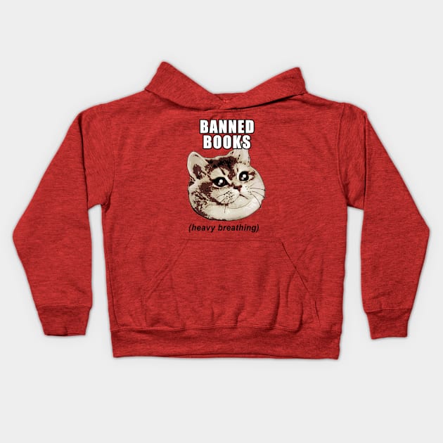 Heavy Breathing for Banned Books Kids Hoodie by Electrovista